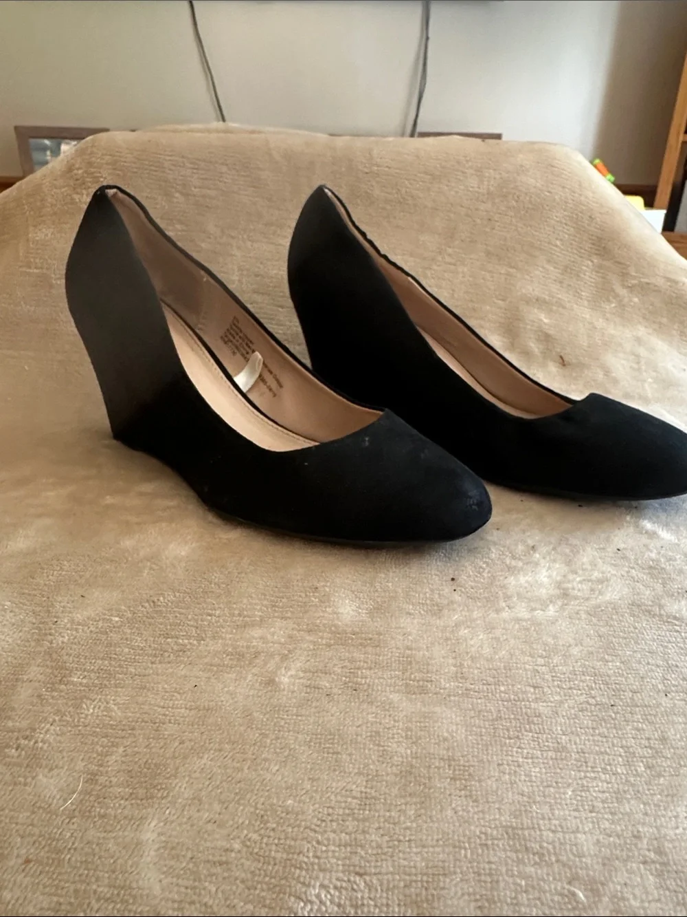 a new day Black Suede Wedge Pumps - Classic Women's Wedges